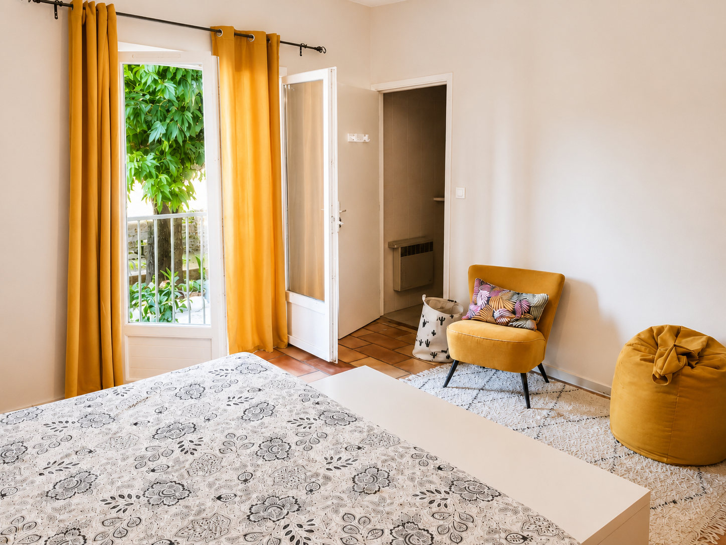 Chambre Gingko vue terrasse